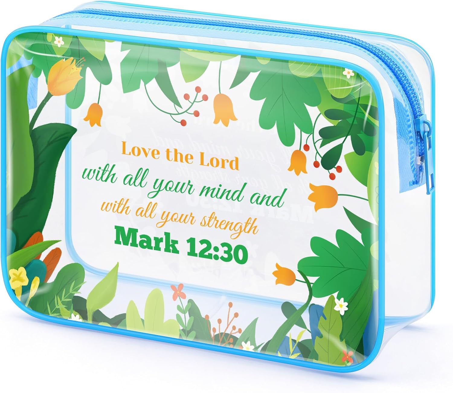 Christian Gifts for Women Clear Makeup Bag Religious Gifts Baptism Gifts for Daughter PVC Cosmetic Bag Christian Birthday Gifts for Women Inspirational Quotes Gift Motivational Gift for Girl