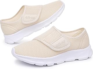 Git-up Diabetic Wide Anti-Slip Women's Walking Shoes Breathable and Adjustable Women Sneakers for Swollen
