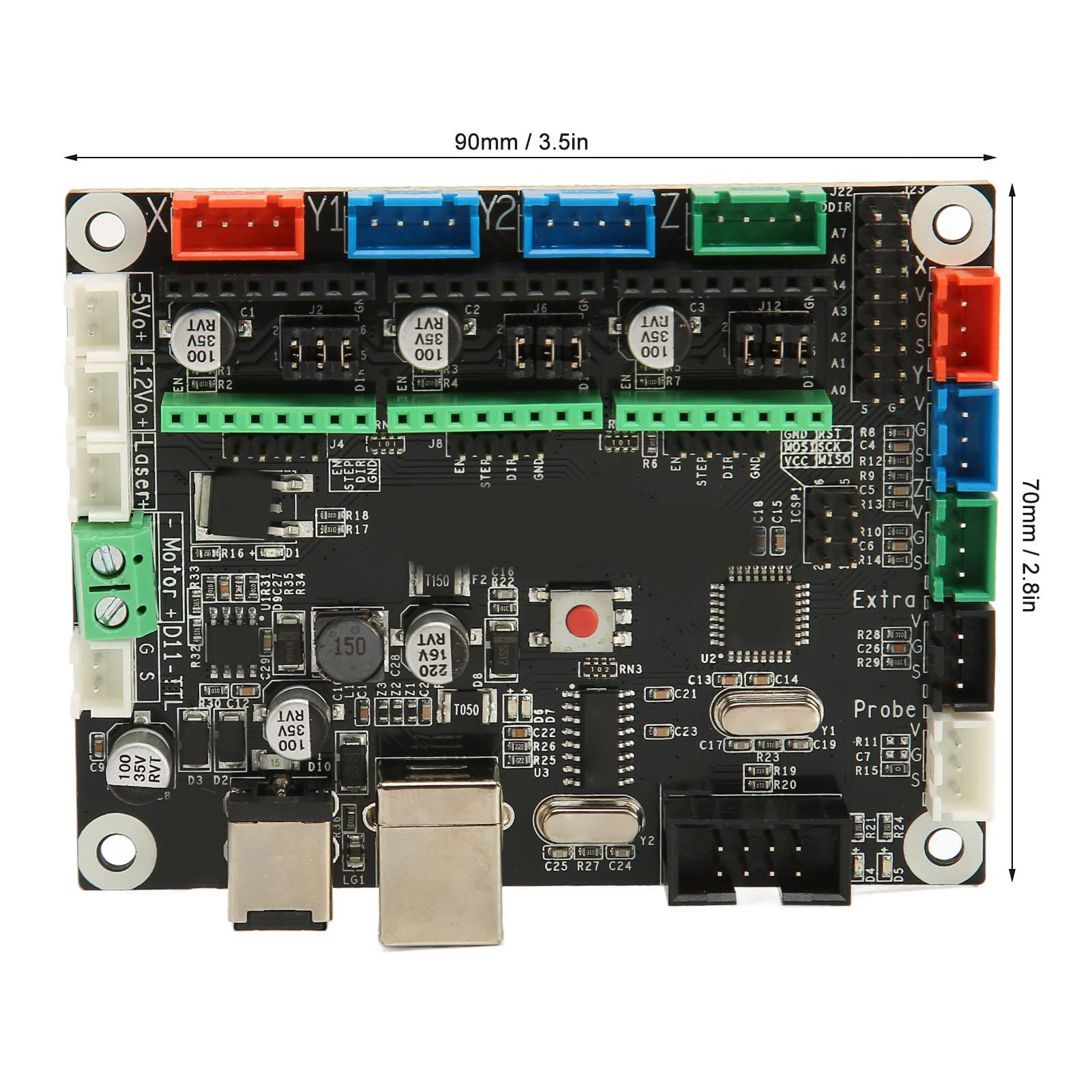 Carte Mère MKS DLC V2.1, Contrôleur Hors Ligne pour Imprimante 3D CNC, Stepper Drive GRBL Compatible DRV8825 TMC2208 2209 2225