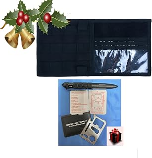 4 Pc Set Bundle Gear Gifts for Men | Automotive Accessories Vehicle Auto Car Sun Visor Panel Organizer with MultiTools (Black)