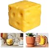 Cheese Squishy, 6*6 Cm Big Cheese Model, Model Cheese Block for Stress and Sensory Activity, One Piece Soft Model