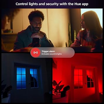 Philips Hue Secure Desktop Camera, 1080P Video Resolution, Notifications, Two-Way Audio, Seamless Integration, Compact Desktop Stand, Black, Free 24-Hour Video History