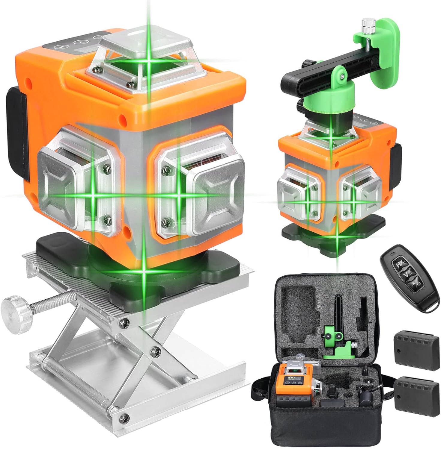 Multifunctional 16 Lines Level 3° Self-Leveling Function Leveling Omnidirectional Ground Wall Sticker Vertical Horizontal Oblique Line