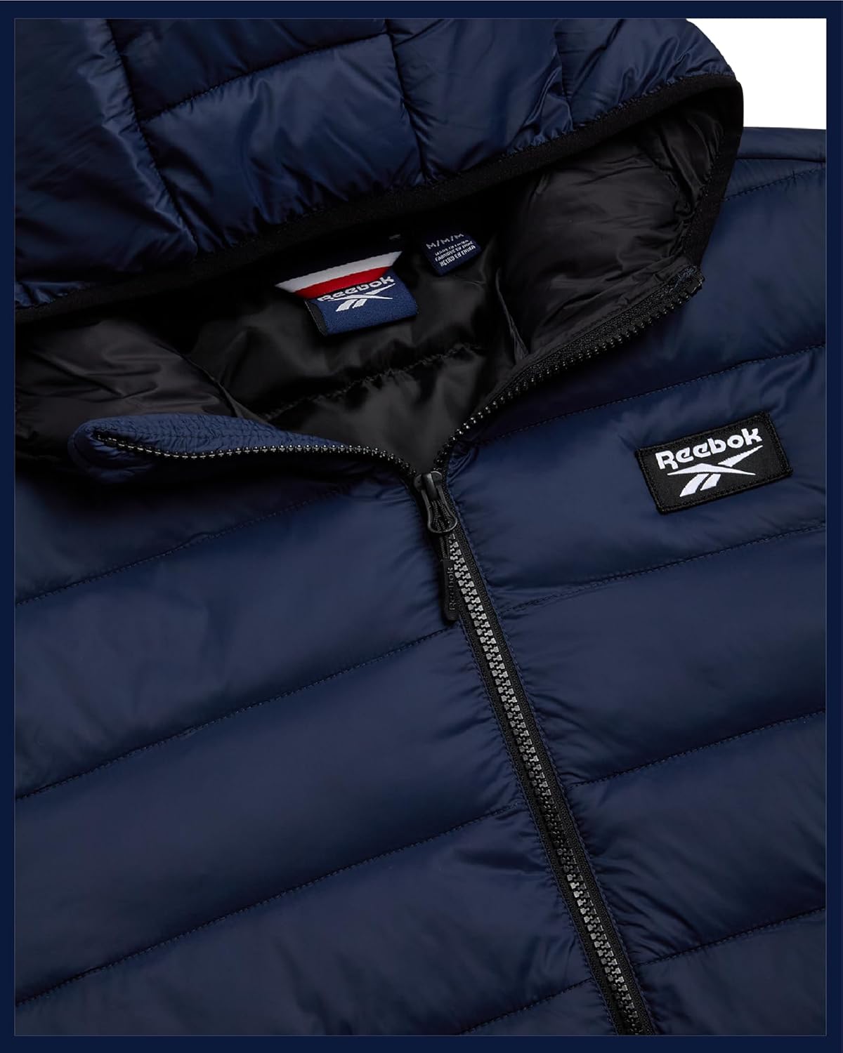 Reebok Mens Puffer Jacket - Lightweight Quilted Glacier Shield Plus Size Puffer Jackets for Men - Insulated Mens Winter Coats - Image 5