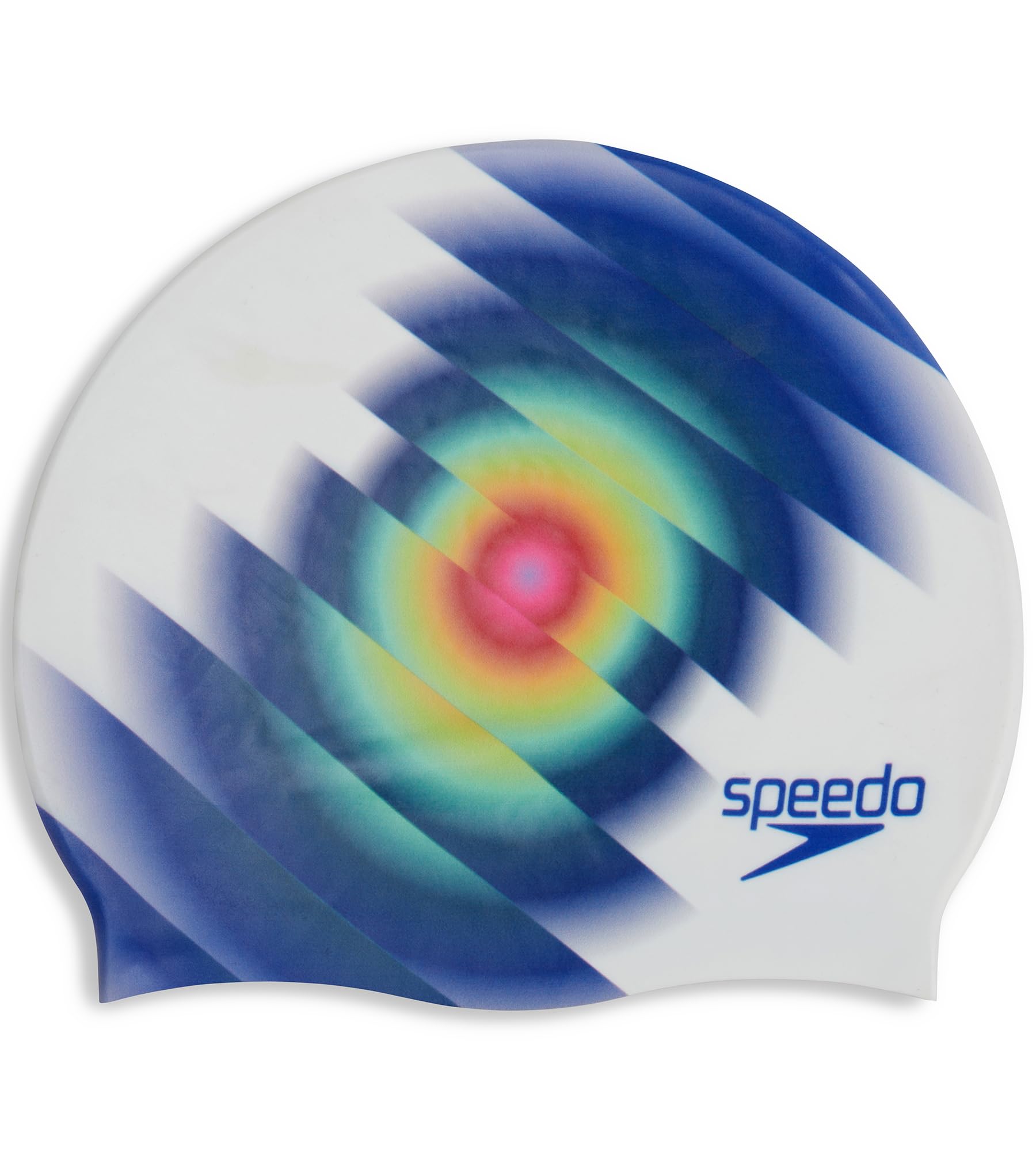Speedo Unisex Digital Printed Swim Cap for Men and Women - White & Blue (B0CRF17G33) Amazon Price History, Amazon Price Tracker