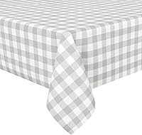 Vista 46 de sancua - Mantel rectangular de PVC 100 % impermeable, 54 x 54 pulgadas, vinilo a prueba de aceite, derrames, fácil de limpiar con un paño, para Beige