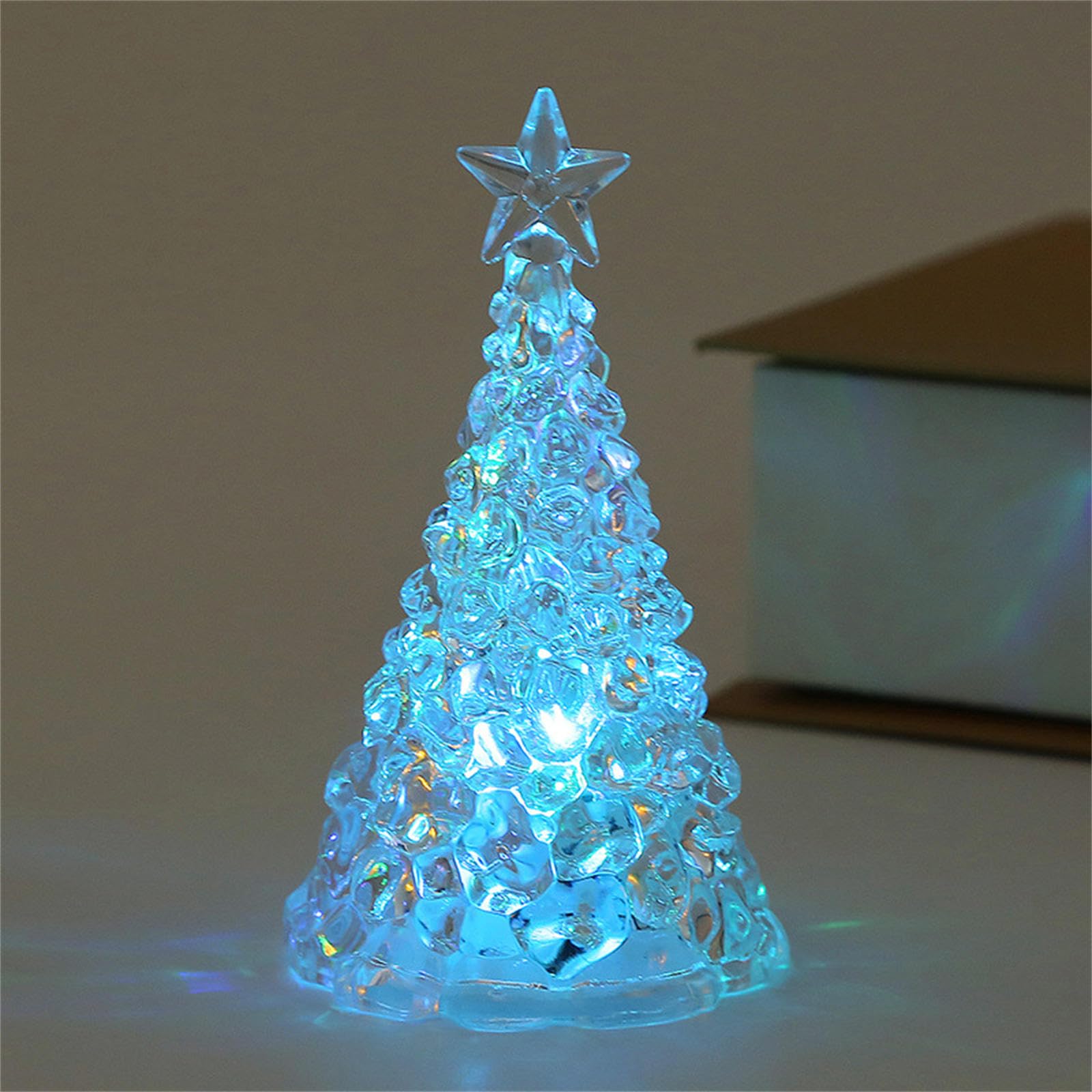 Amazon.co.jp: クリスマスツリーおもちゃクリスタルLEDランプデスク
