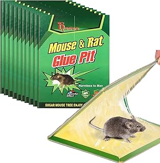 Strong Sticky Mouse Trap, Safe & Easy to Use – Pack of 10 – Super Strong Glue for Rat, Cockroach, Mosquitoes – Perfect for Home, Kitchen, Office, Garden