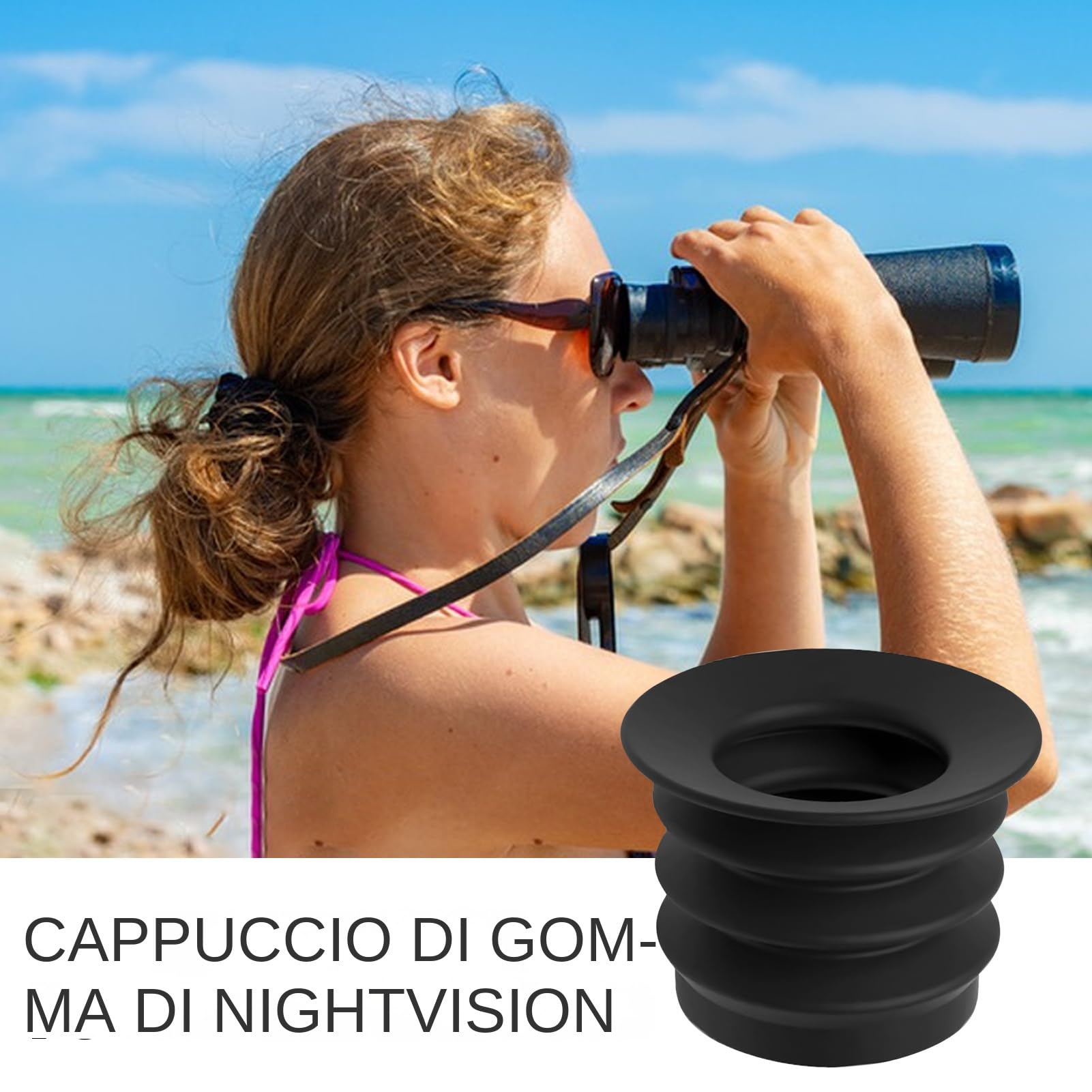 Conchiglia Oculare Visione Notturna – PVS-18/14 Monoculare Protettore Occhio | Schermo Lente Compatto Visore Notturno, Termocamera, Mirino Ottico, Materiale Anti-Graffio