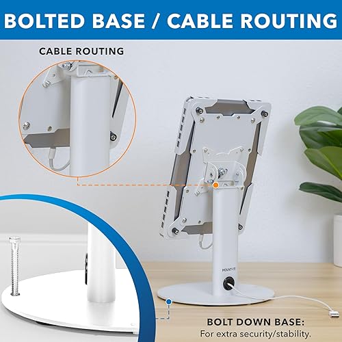 Miniatura 7 de Mount-It! Soporte universal para tableta con inclinación, soporte de quiosco de punto de venta al por menor para iPad POS, se adapta a tabletas de