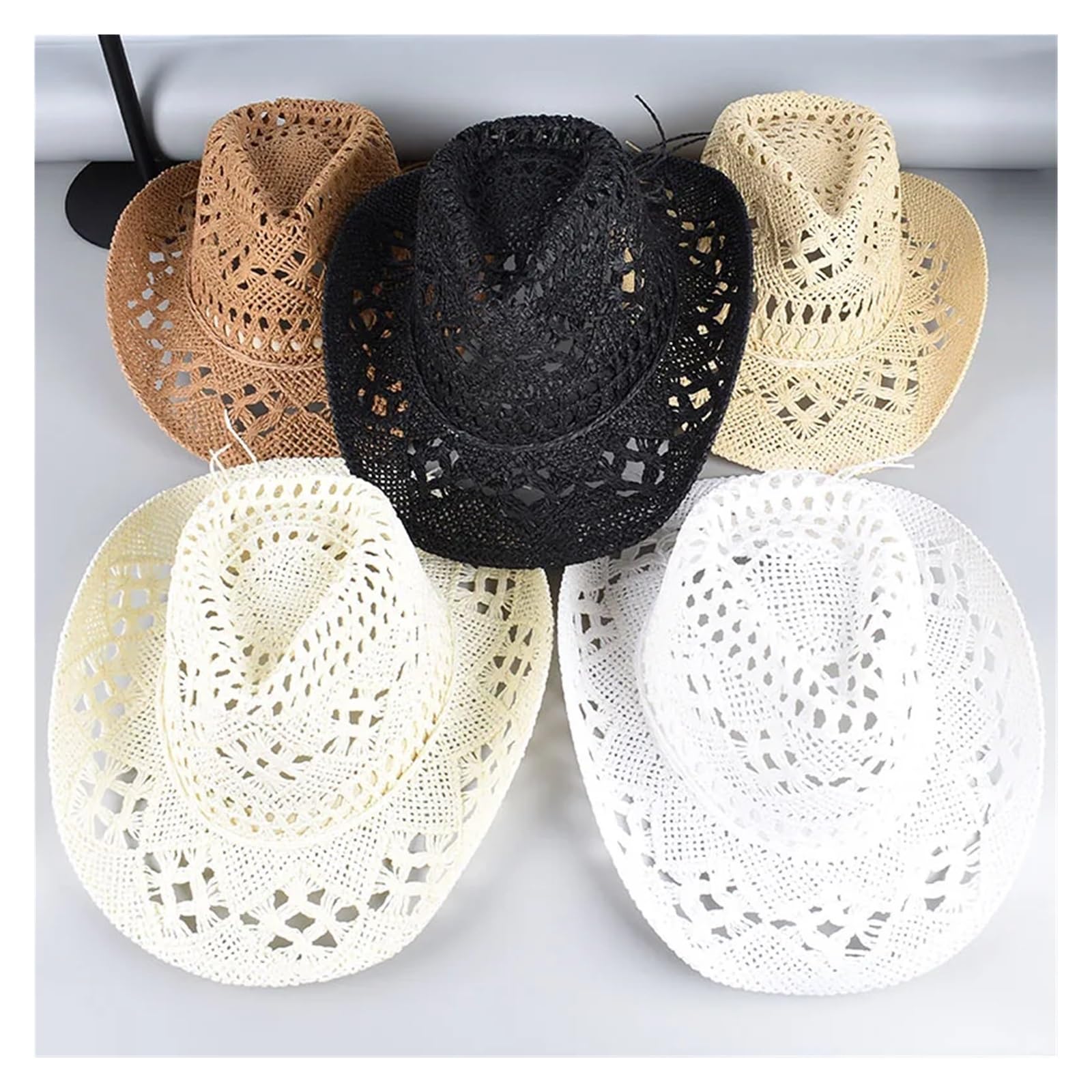 Sombrero de vaquero for mujer y hombre, gorra playa, sombrero, paja, vintage Para Halloween y Festivales