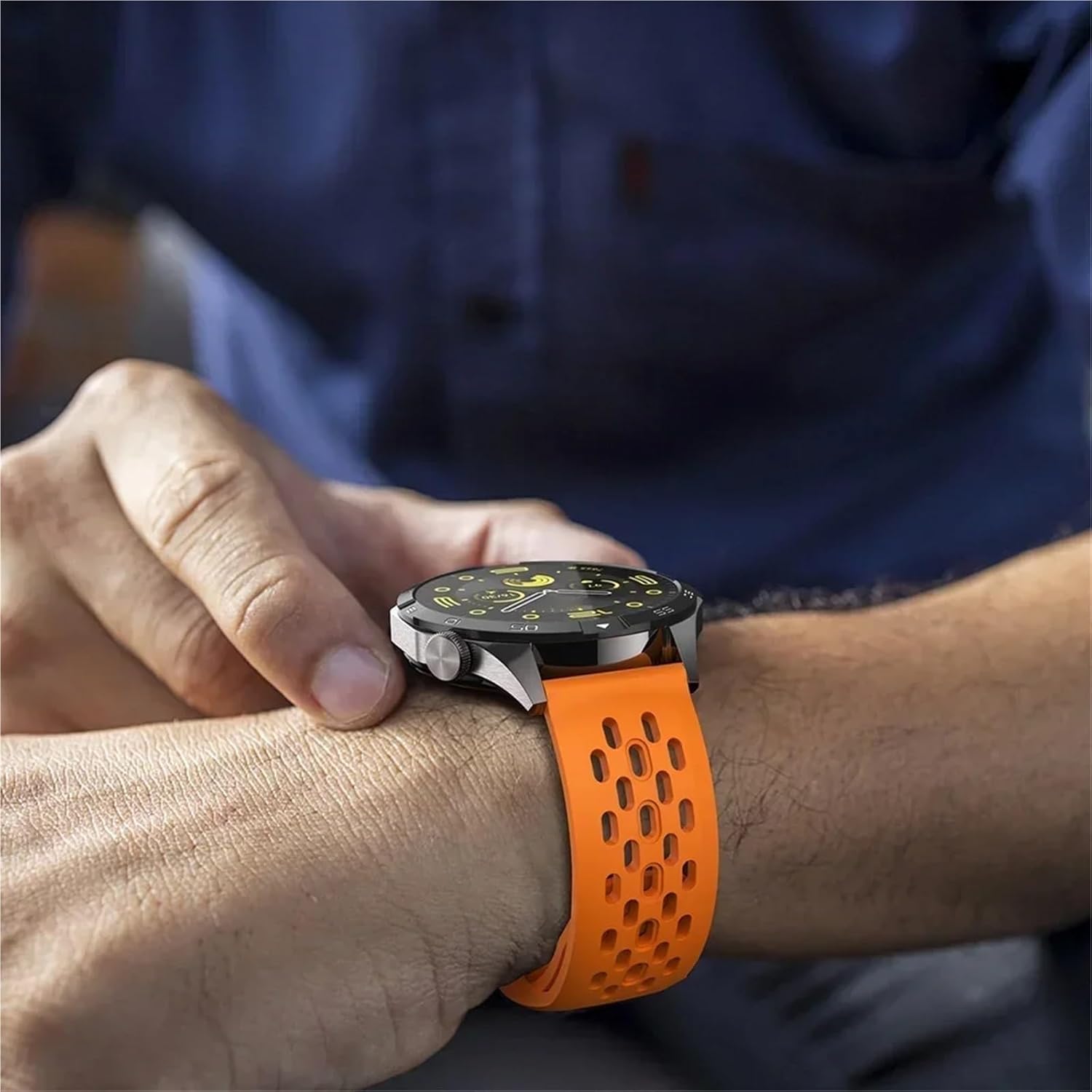 [小さな店] Samsung Galaxy Watchのための18mm 20mm 22mmホールシリコンバンドHuawei GT4用