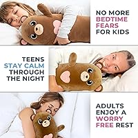 Vista 4 de Almohada corporal de felpa de oso para niños, almohada larga de peluche de animal de peluche, juguete suave para abrazar, regalo de peluche