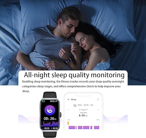 Miniatura 4 de Reloj de seguimiento de fitness, rastreador de salud con podómetro, monitor de frecuencia cardíaca y sueño, oxígeno en sangre, relojes impermeables