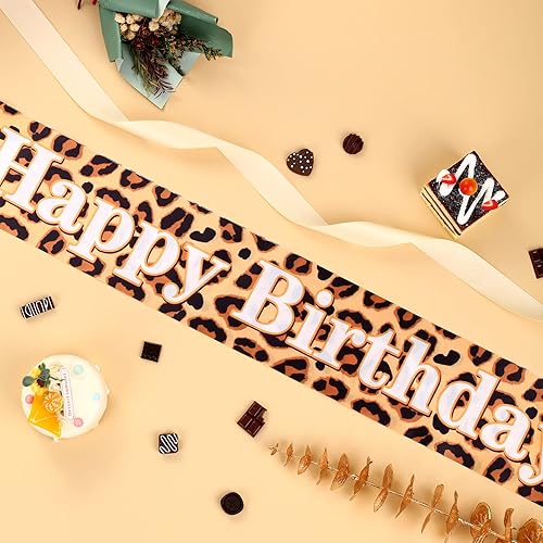 Miniatura 3 de Guepardo de leopardo feliz cumpleaños, banda de leopardo, fiesta de cumpleaños, guepardo, decoración de fiesta de cumpleaños, suministros de