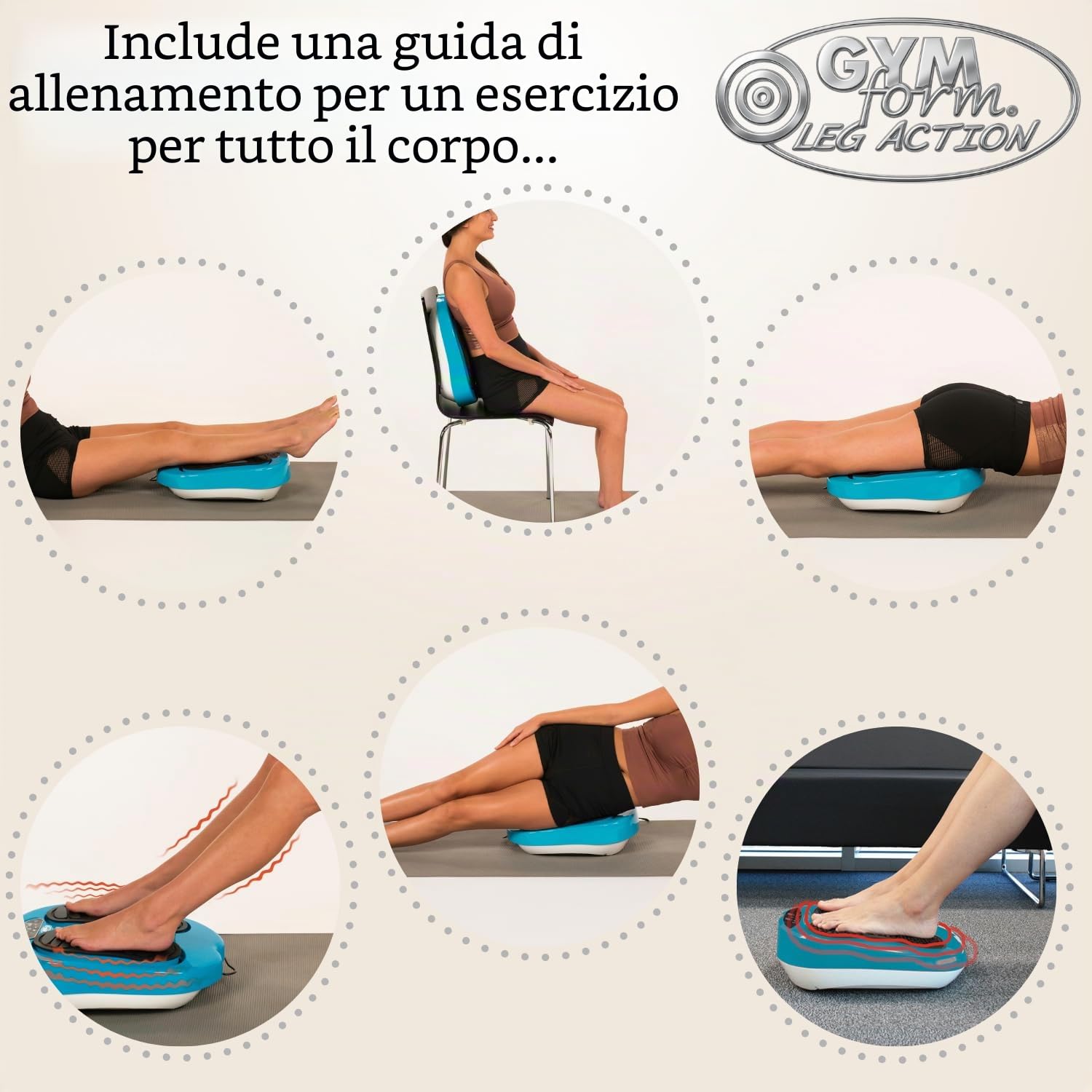 Massagiatore per Piede e gambe GYMFORM Leg Action Platinum, Massaggio Shiatsu, Telecomandato, 10 programmi, 20 velocità per Migliorare la Circolazione e Alleviare il Dolore