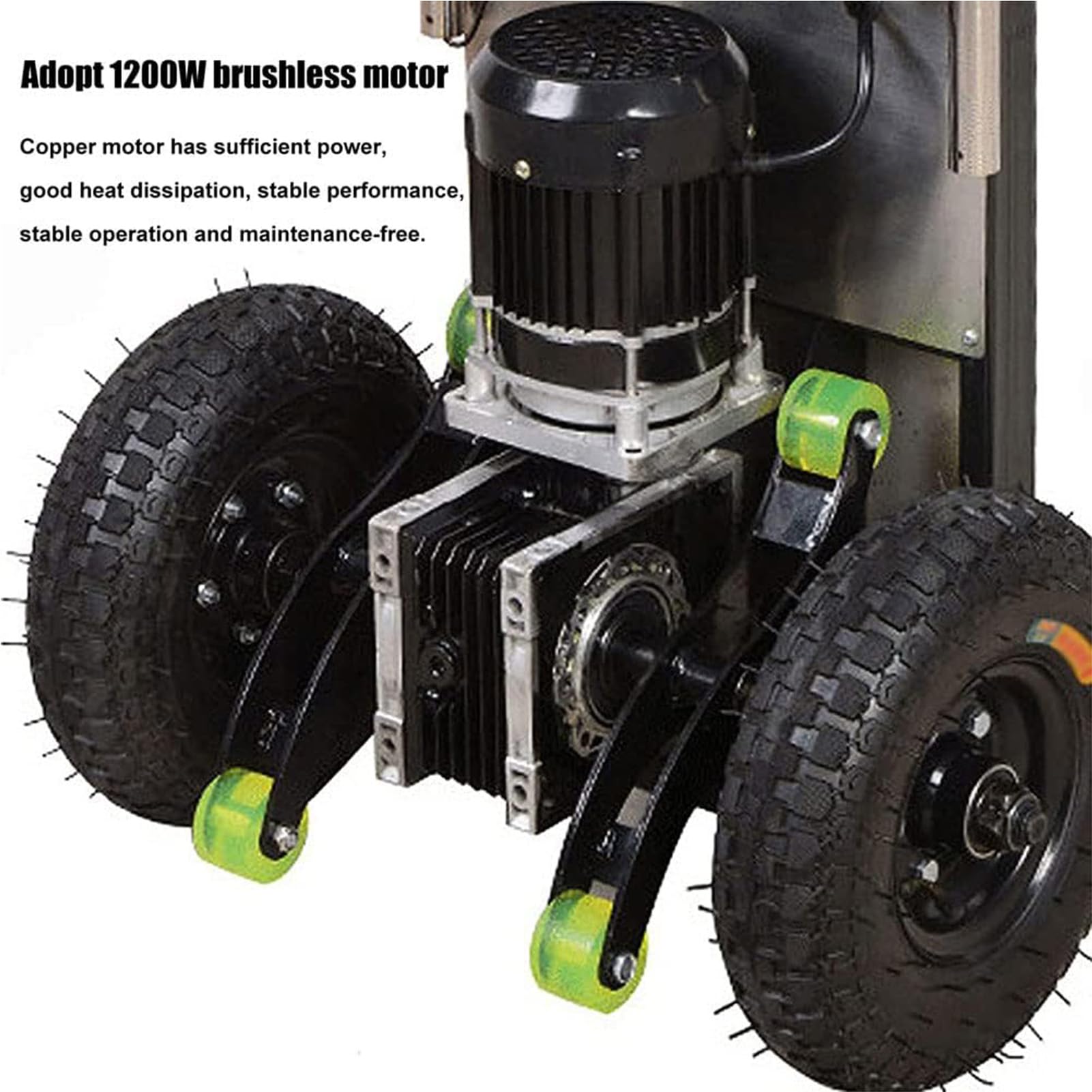 Carrello Saliscale Elettrico 1200 W, con Maniglia Telescopica, con Batteria al Litio, Carico 400 kg, Carrello per Sacchi Oggetti Pesanti su E Giù Scale,A