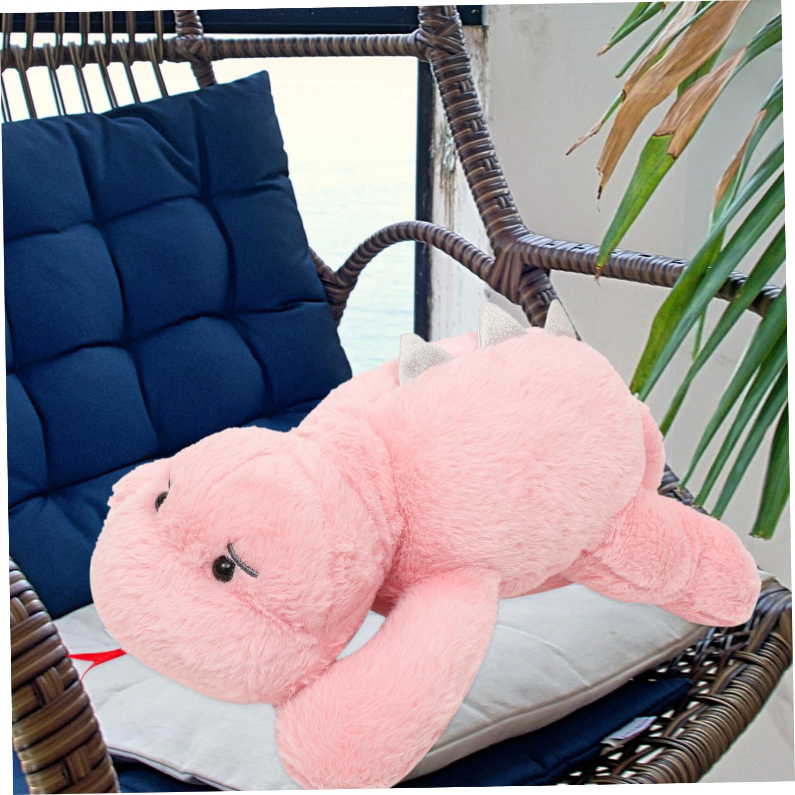 Peluche de Dinosaurio Rosa 1 Pieza de Felpa y PP Algodón