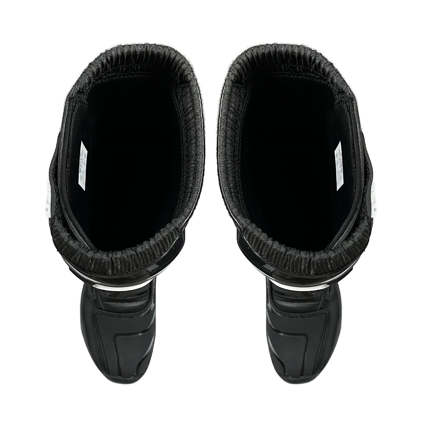 Scoyco Motocross Stiefel Herren CE-Stufe 1 TPU-Schienbein-und Knöchelschutz | Schockbeständigkeit, Knöchelstütze, Mikrofaserleder, Rutschfeste Sohle, 4 Verstellbare-Schnallen, Enduro, MX, Schwarz
