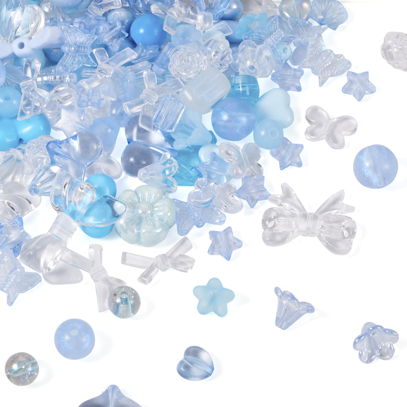 Perles d'espacement pour filles coloris bleu océan pour bijoux et bricolage DIY