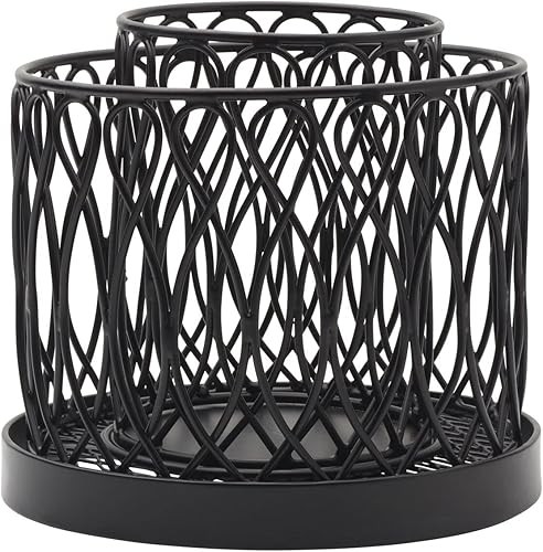 Miniatura 1 de Gourmet Basics by Mikasa Twist Loop - Organizador giratorio para utensilios, 2 niveles, color negro