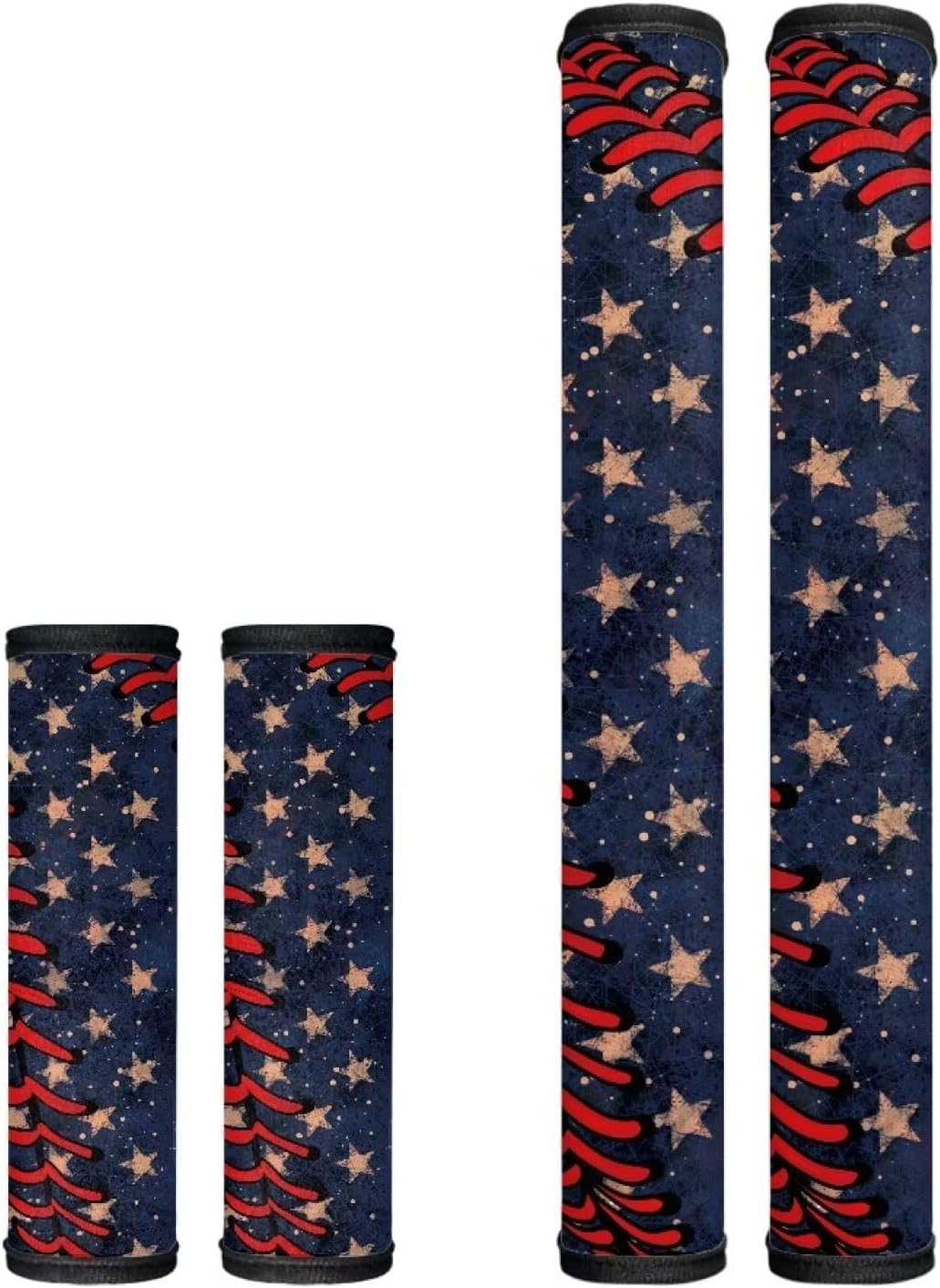 American Flag Print Refrigerator Handle Cover 4 Pack, Anti-Skid Kitchen Appliance Decor Handles for Microwave Dishwasher, Keep Off Smudges Fingerprint Oil Stain