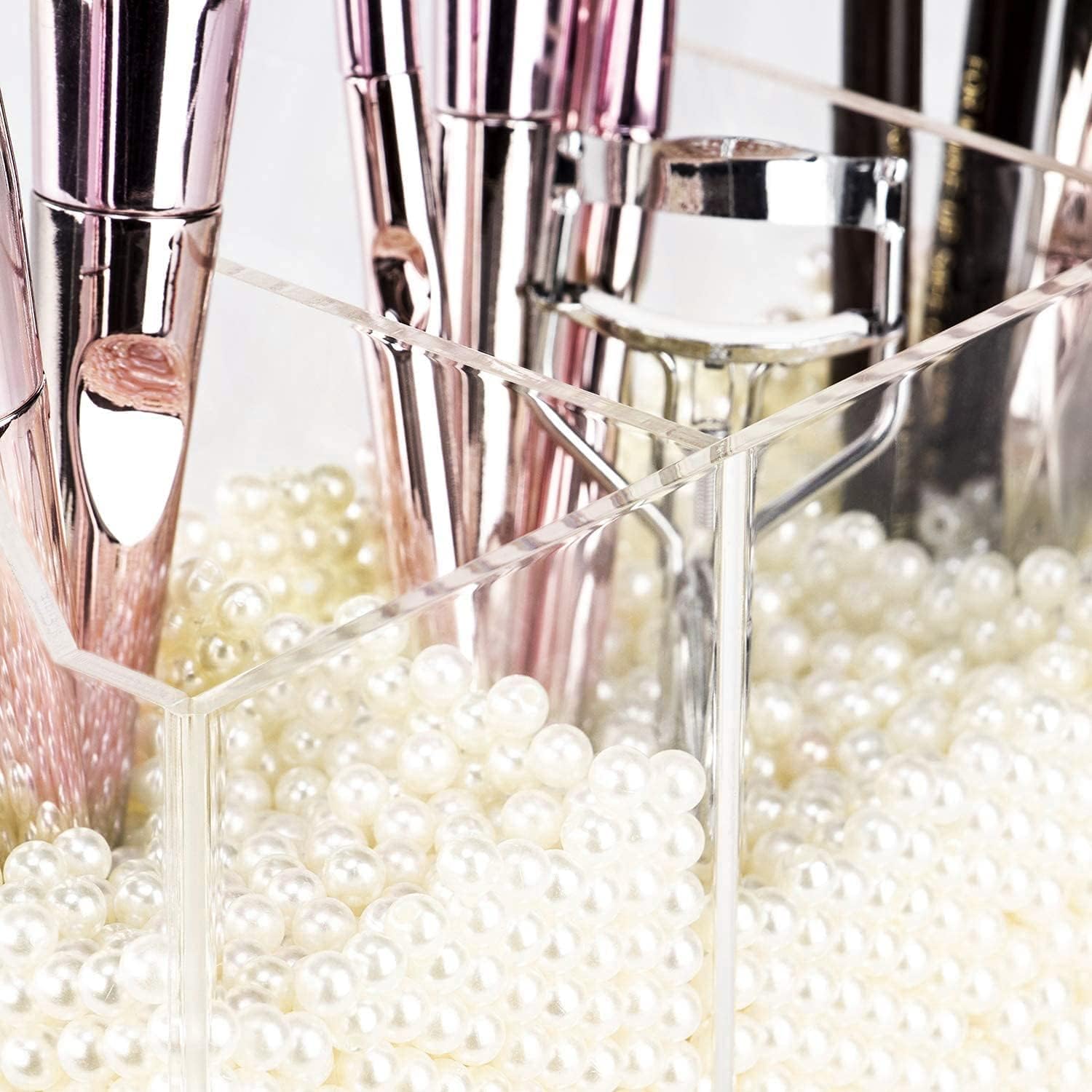 Clear Makeup Brush Holder, Acrylic Makeup Brush Organizer For