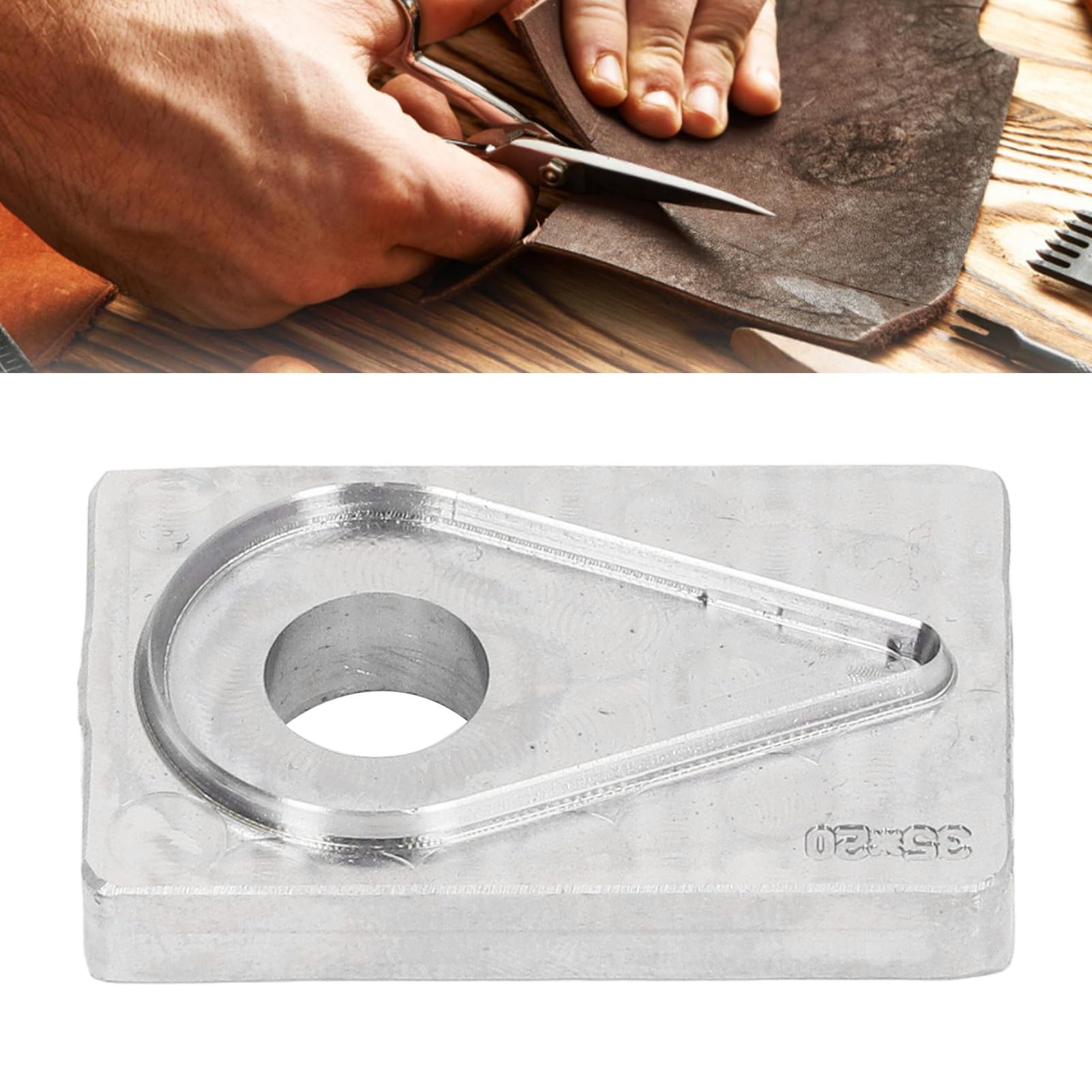 Cortador de agujeros de cuero de acero de aleación, molde de perforación para fabricación de joyas y manualidades, troquel de corte en forma de gota de agua para tela en capas y