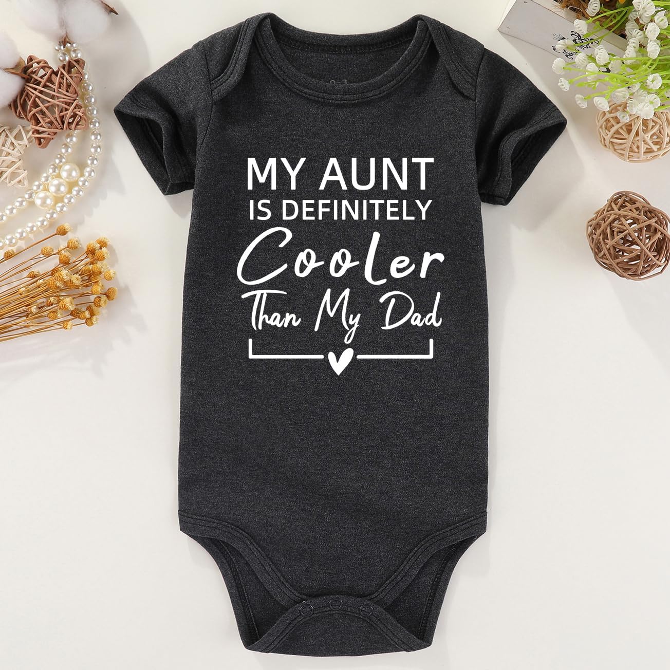 My Aunt Is Cooler Than My Dad Baby Clothes Aunties Bestie Baby Outfits Girl Boy Funny Baby Bodysuits - Image 2