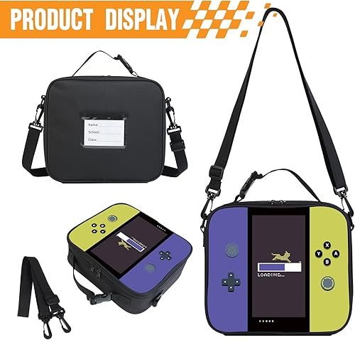 Miniatura 2 de Consola de juegos para niños, bolsa de almuerzo aislada para videojuegos, lonchera reutilizable, de gran capacidad, portátil, con etiqueta de