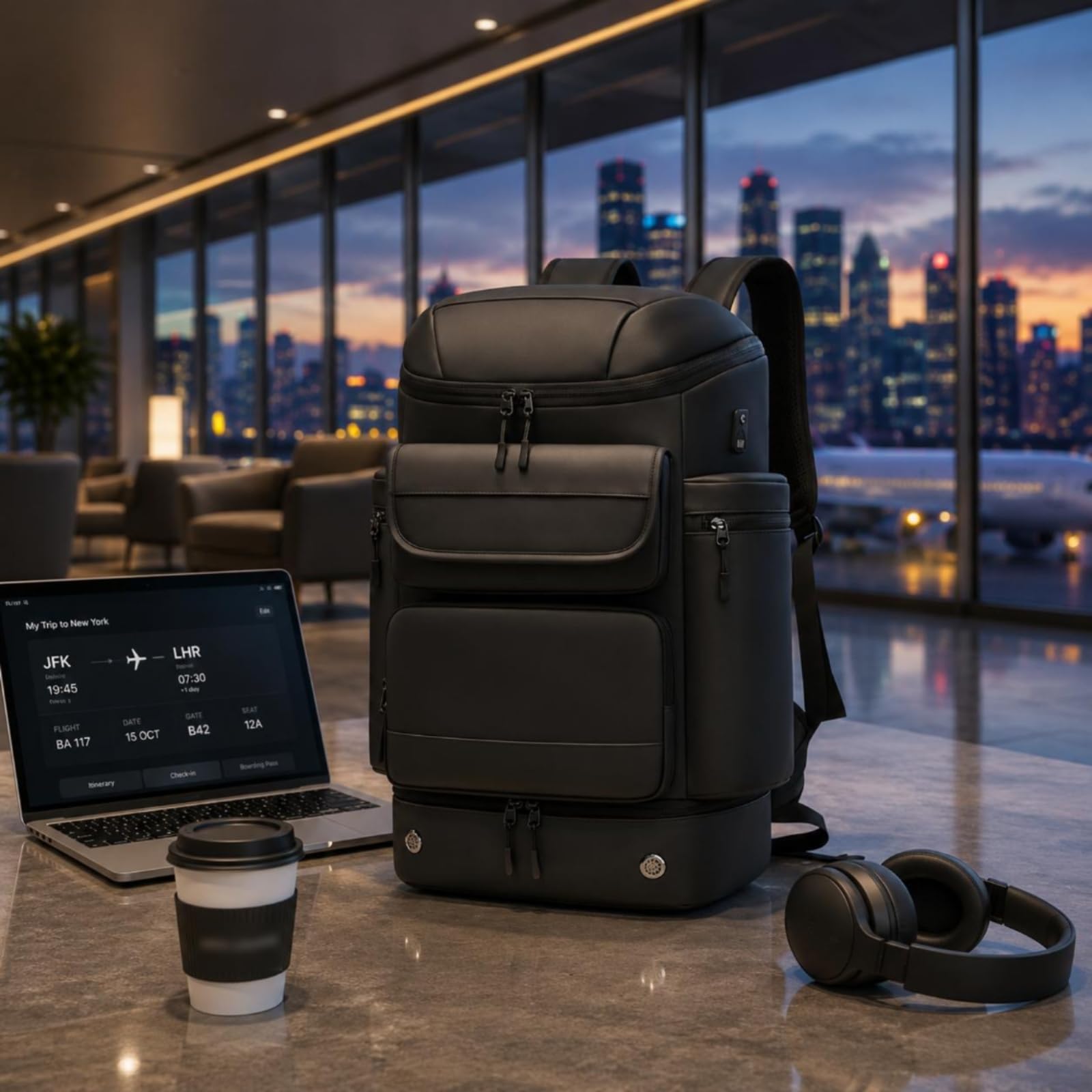 Milageto Mochila Impermeable para Portátil Mochila de Viaje Mochila Deportiva con Compartimento Acolchado para Portátil y Gran, Estándar, Verde, Verde Oscuro