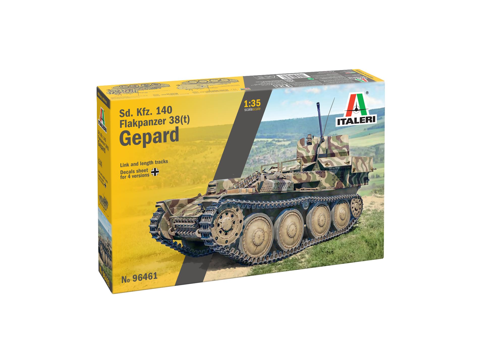 ITALERI 1/35 SD.KFZ. 140 FLAKPANZER 38 (T) GEPARD (PLASTIC KIT) 96461