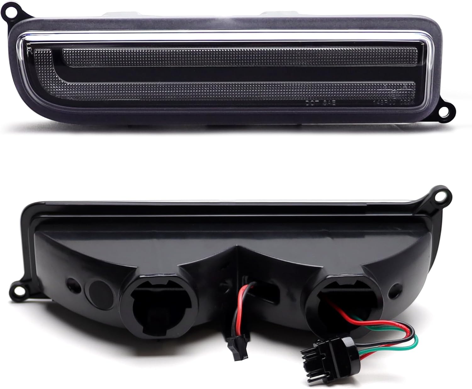 iJDMTOY Black-Out Interior Clear Lens White LED Driving Light/Amber Sequential Blink LED Front Turn Signal Light Assembly, Compatible With Jeep 1997-2001 Cherokee XJ