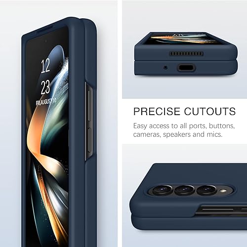 Miniatura 7 de BENTOBEN Funda para Galaxy Z Fold 4, silicona suave, goma de gel, delgada, dura, delgada, a prueba de golpes, funda protectora para Samsung Galaxy Z