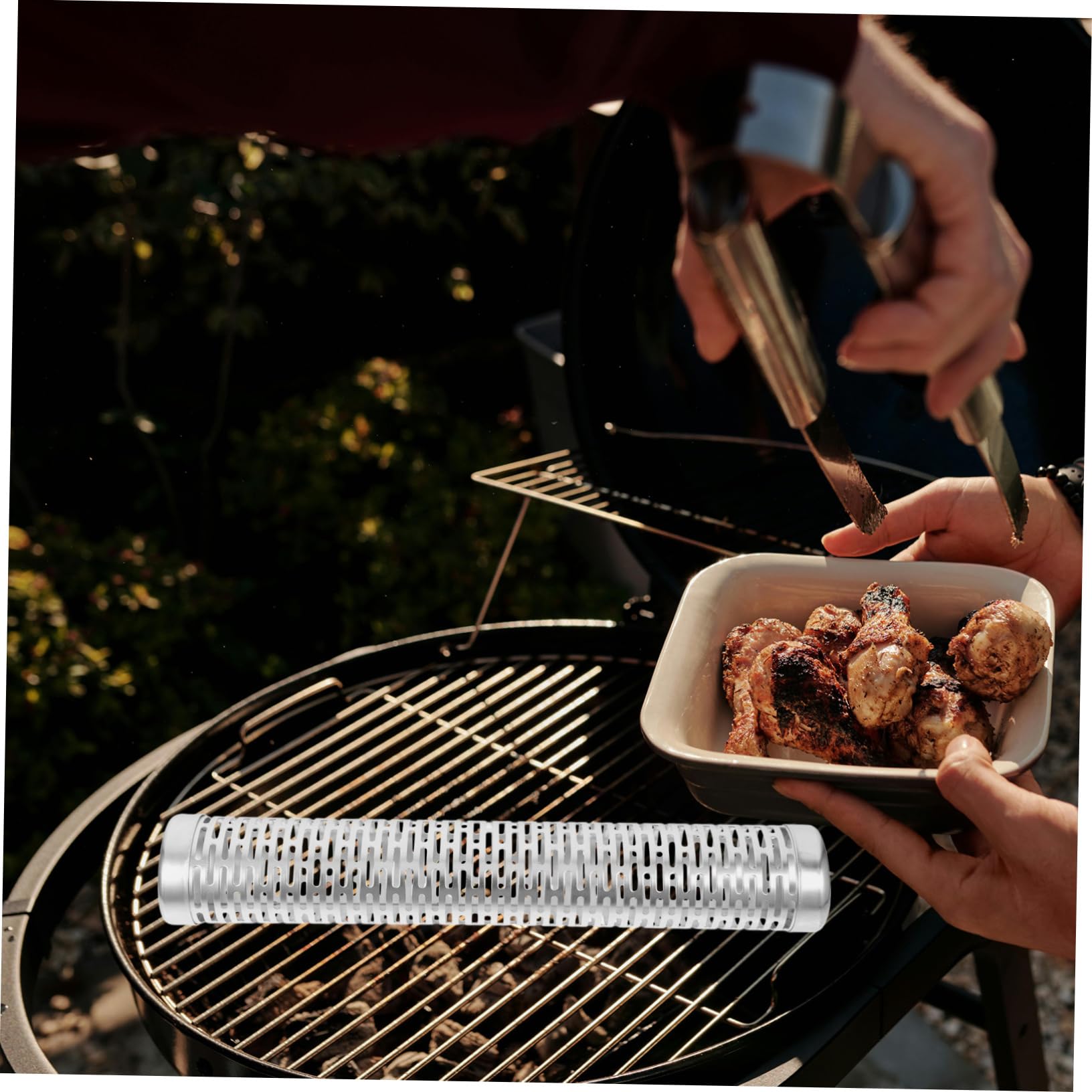 UPKOCH 3 Pezzi barbecue affumicatore smoker bbq accessori barbecue a pellet da compatto per grigliare resistente all'usura Acciaio inossidabile Silver