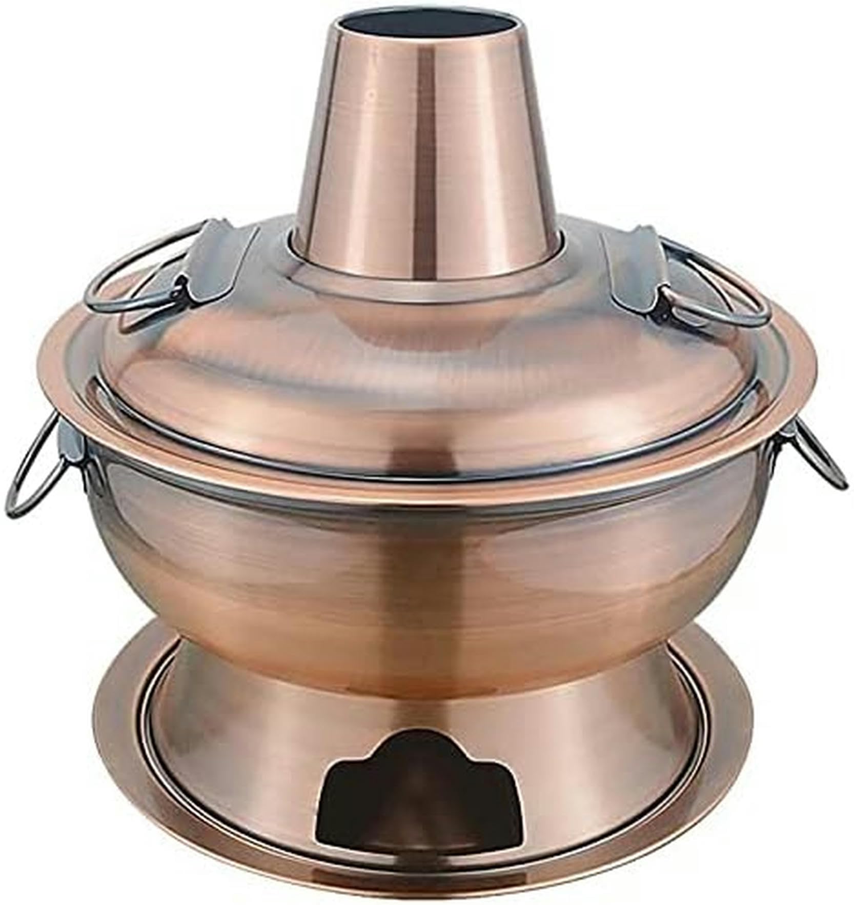 Olla caliente de carbón para reuniones familiares y cenas tradicionales en invierno