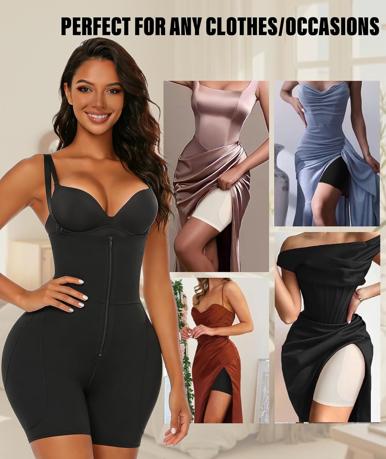 Fajas Colombianas Moldeadoras Bodysuits For Women Tummy Control Butt Lifting Shapewear with Butt Pads