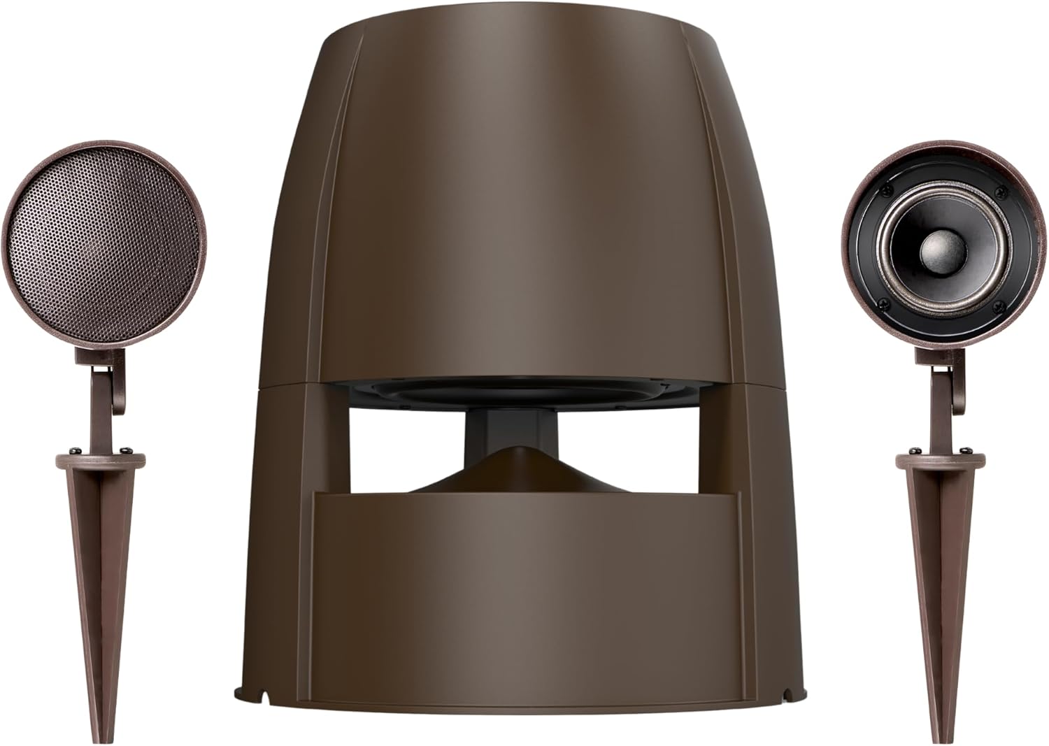 OSD Audio Landscape Speaker Bundle – Forza 8" Omni Subwoofer with LS2 Outdoor Satellite Pair, Weather-Resistant In-Ground Sound System