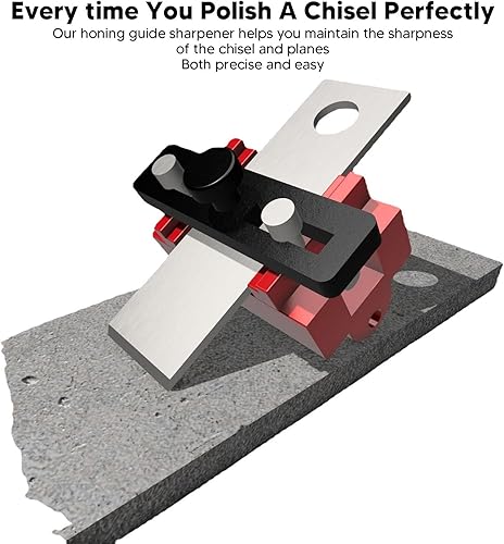 Miniatura 4 de Plantilla de afilado de cincel, guía de afilado de aleación de aluminio para cinceles y aviones Guía de ángulo de piedra de afilar, guía profesional