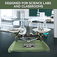 Vista 3 de TADA 200g/0.2g Mechanical Balance Scale with Calibration Weights for Science Lab and Classroom Teaching Tool