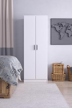 ABETE FURNITURE 2 Door Wardrobe / White
