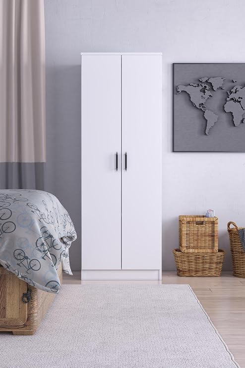 ABETE FURNITURE 2 Door Wardrobe / White
