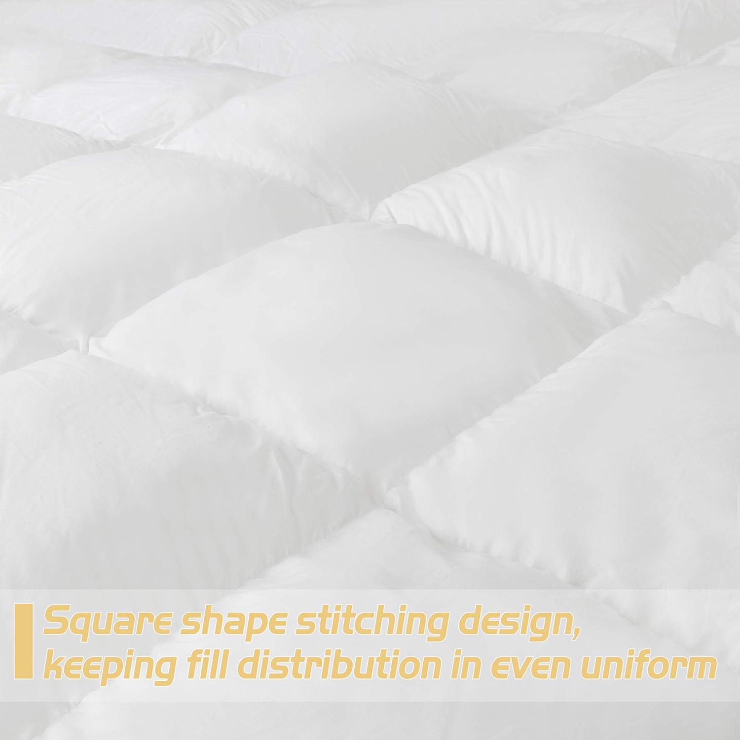 SUPER DEAL Plush Soft 2 Inch Cool & Fresh Fiberbed Queen Mattress Cover Mattress Pad Mattress Topper Overfilled Down Alternative Fiber Pillow Top Featherbed