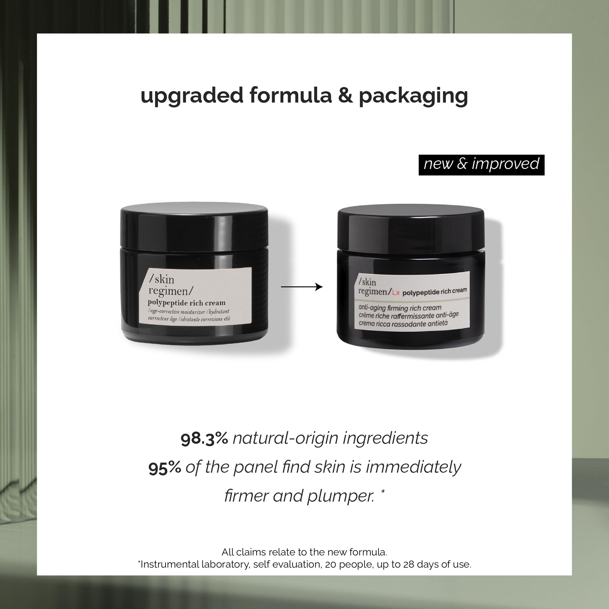 /skin regimen/Lx Polypeptide Rich Cream, Anti-Aging Firming Moisturizer, Nourishes, Corrects Wrinkles, Longevity Complex™, Peptides, Clean Beauty, Vegan, Mature & Dry Skin, 1.69 Fl Oz