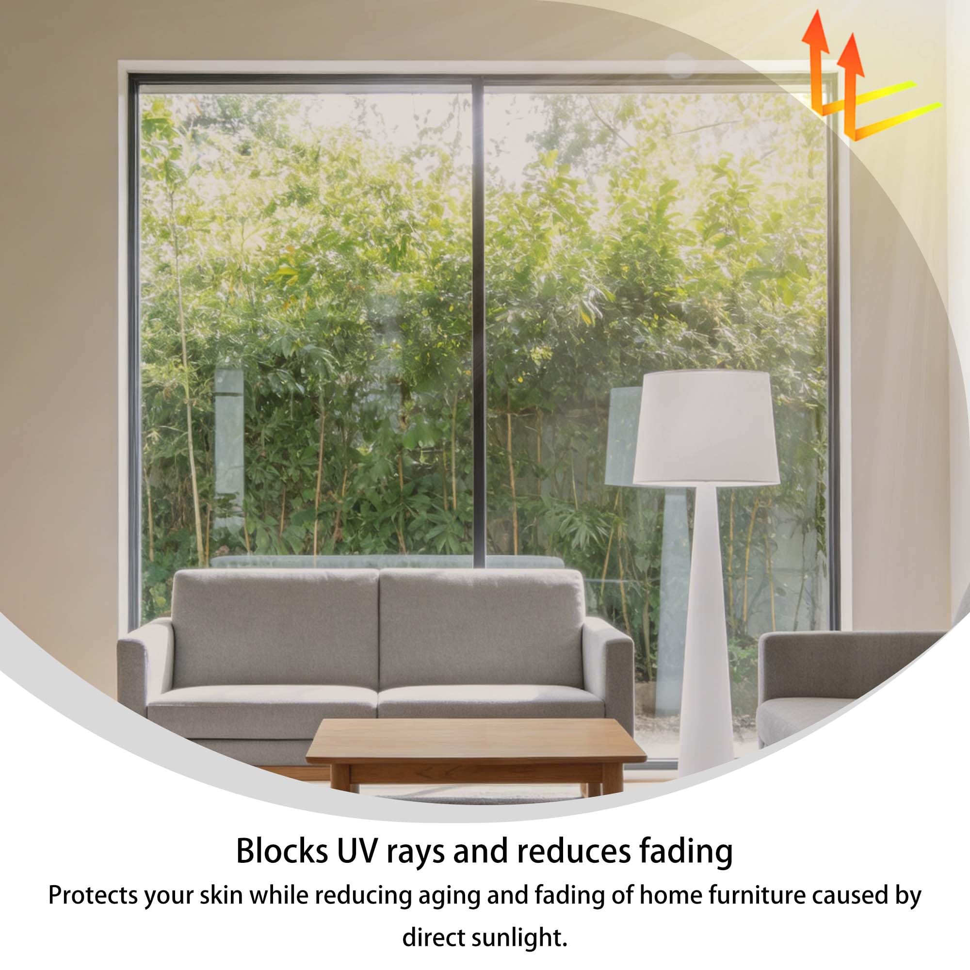 Vinilo Espejo para Ventanas 124 x 90 cm Privacidad Protege del Sol Vinilos Ventana Privacidad con Kit de Montaje para Hogar, Oficina, té de Plata