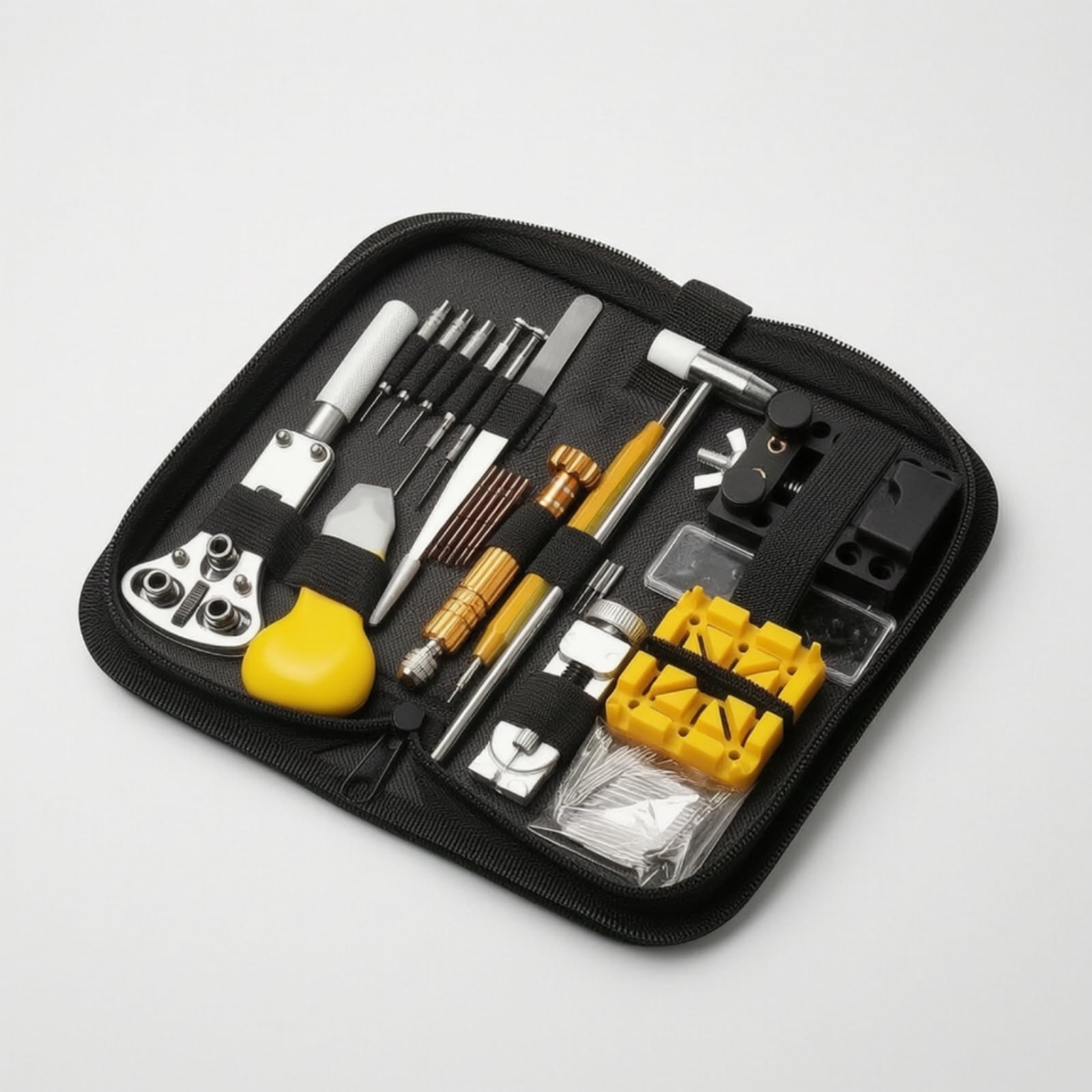 Gralara Kit Reparación Relojes con Estuche Portátil Completo Kit Reparación Relojes Multifuncional Herramientas para Relojeros