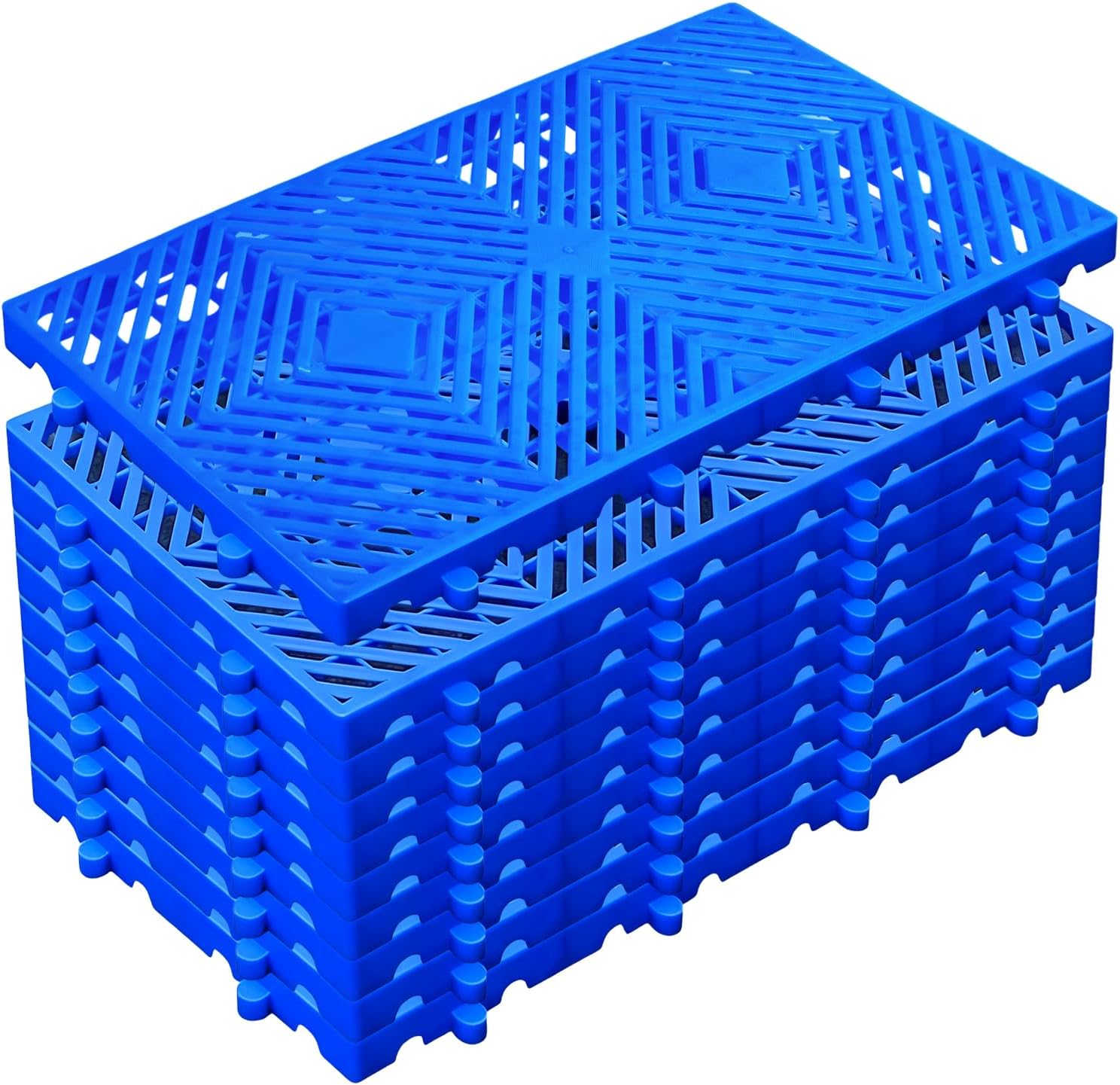 Plastic Pallets, 10Pcs Lightweight Moisture-Proof Attic Flooring Plastic Grid for Basement Storage Indoor Outdoor, Garages, Warehouse Use (23.6 x 11.8 x 1.18)
