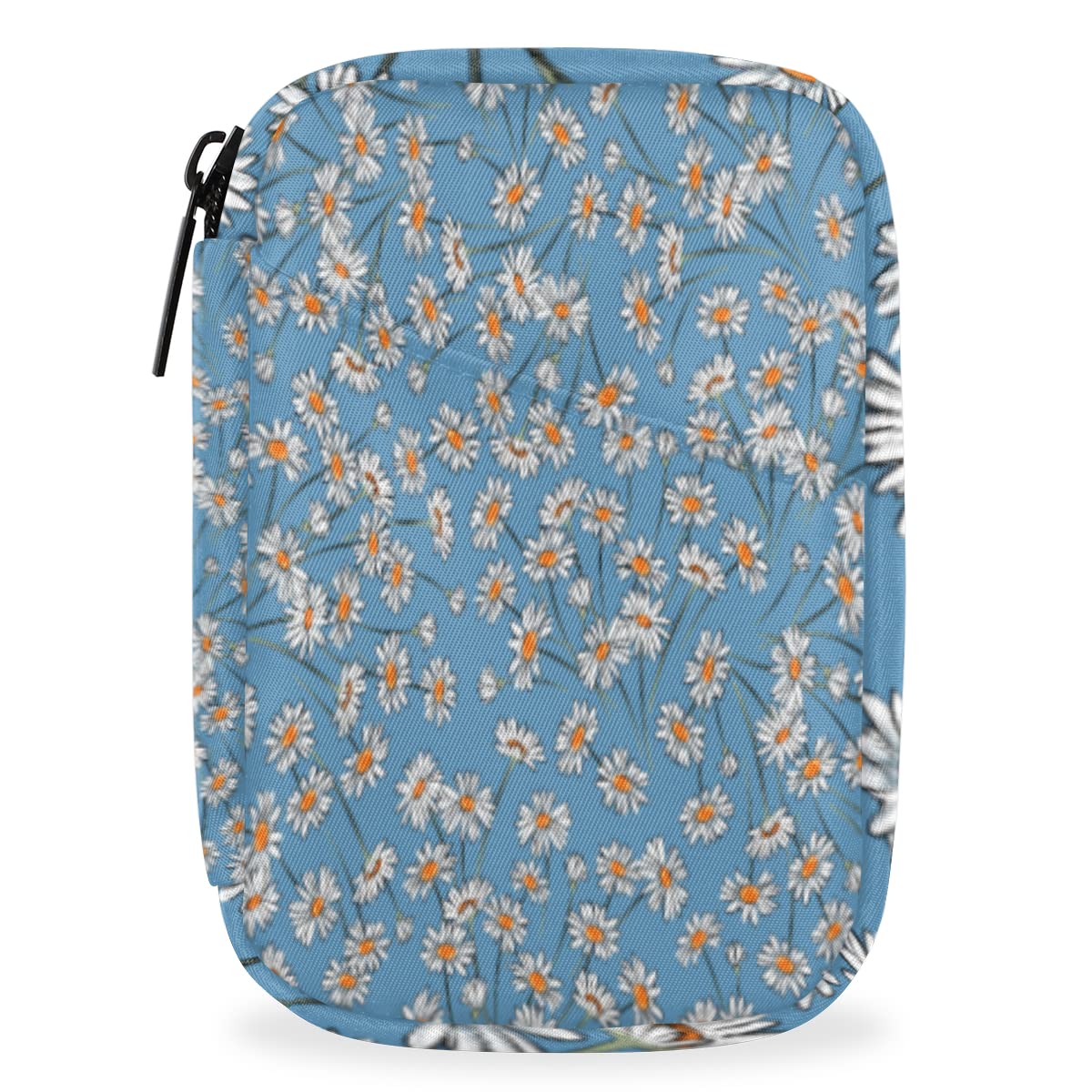 Romantic Daisy Pill Case Weekly Medicine Organizer with Travel Bag Seven-Day Pill Box Vitamin Supplement Box Fish Oil Pills Holder