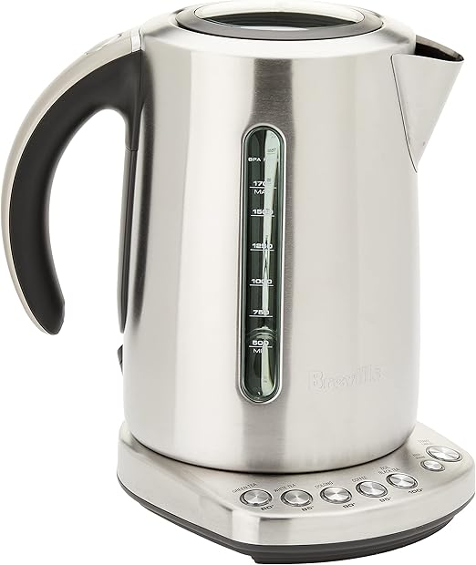 Breville Smart Kettle, Brushed Stainless Steel BKE825BSS, Silver Electric Kettles