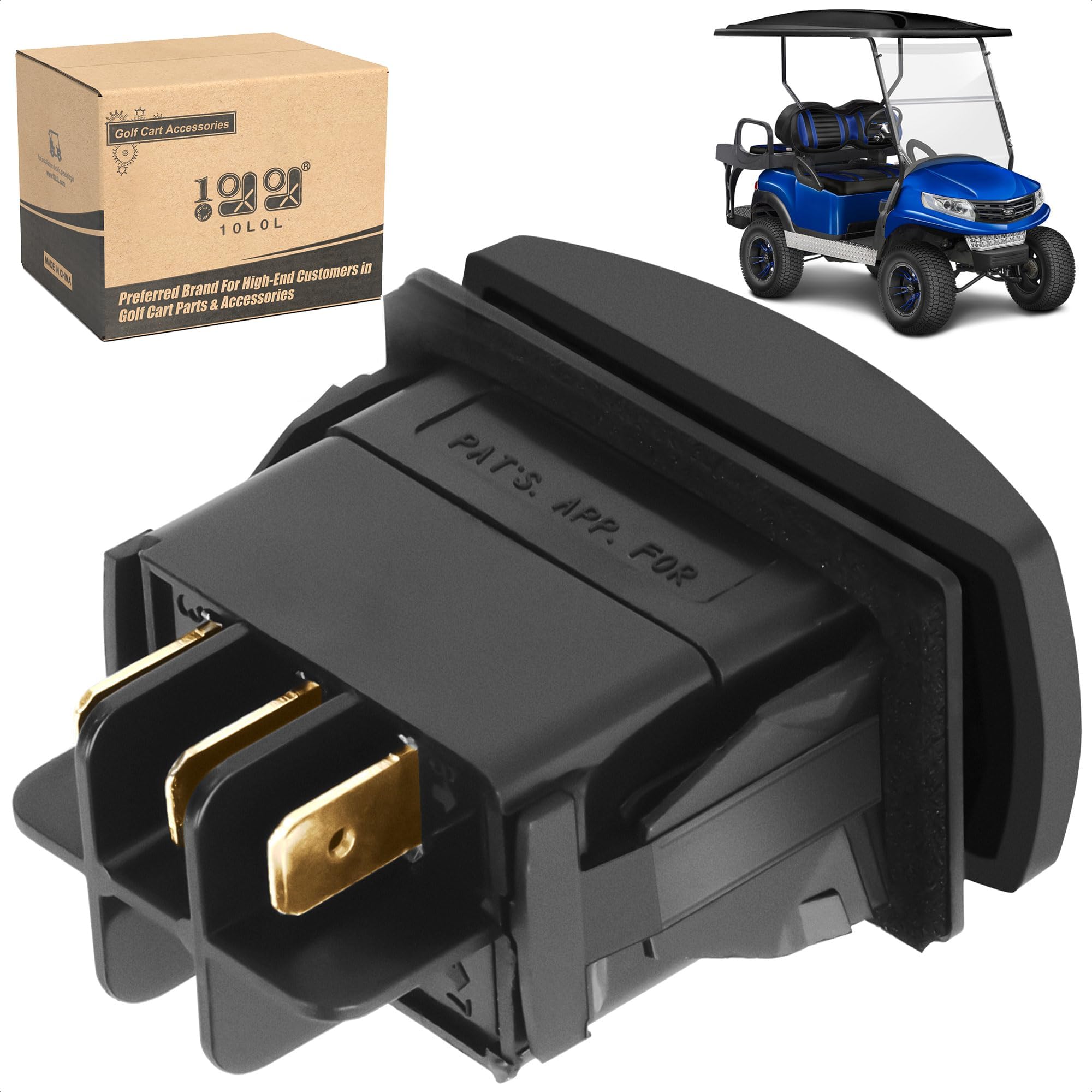 9.99WORLD MALL Forward Reverse FWD REV Switch 48V for Since 1996 Electric Golf Cart Club Car DS/Onward/Tempo/Precedent, Replacement Part 101856001, 101856002